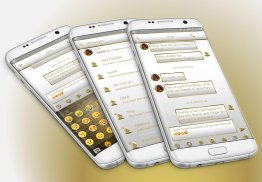 SMS Messages Frame White Gold Theme screenshot 6