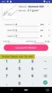 Profile Weight Calculator - Metals and Plastics screenshot 2