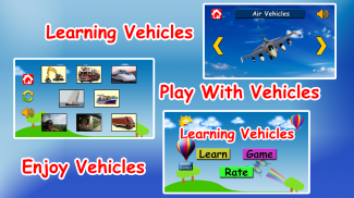 Learn Vehicles for Kids screenshot 0