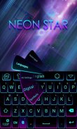 Neon Star Emoji Keyboard Theme screenshot 3