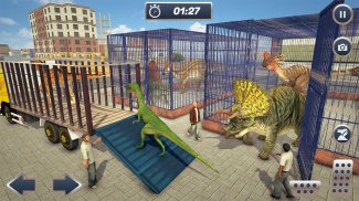 jurassique Dinosaure Transport Hors route un camio screenshot 3