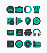 Dark Tosca - Icon Pack screenshot 2