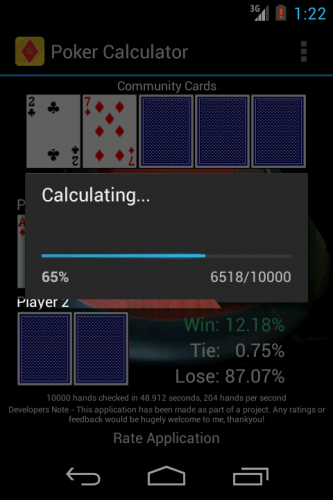 Which hand wins texas holdem calculator free
