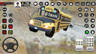 Offroad School Bus Driving: Flying Bus Games 2020 screenshot 4
