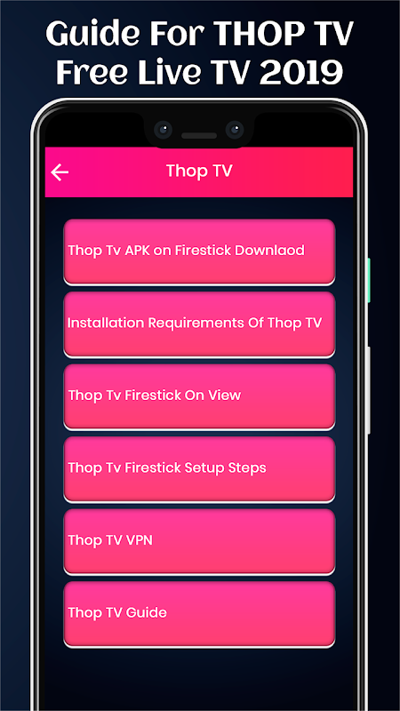 Thop tv best sale live guide