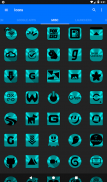 Cyan and Black Icon Pack Free screenshot 19