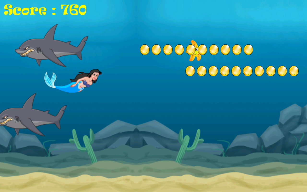 Download Shark Attack Mermaid android on PC