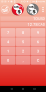 Canadian dollar USD converter screenshot 2