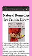 Natural Remedies for Tennis Elbow screenshot 0