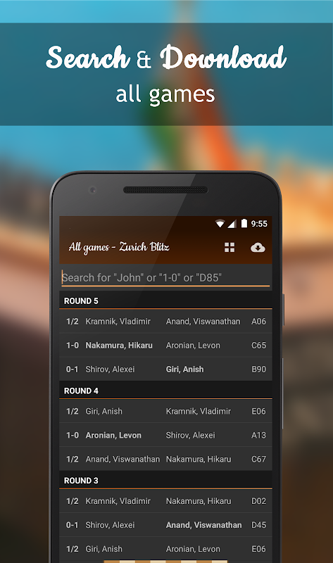 Follow Chess Android - Quick and easy access to Standings and All