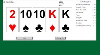 5 Card Draw Poker Solitaire screenshot 1
