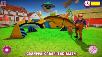 Scary Grandpa Alien Night Hunters screenshot 0