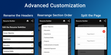 Resume builder Free CV maker templates formats app screenshot 9