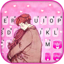 Sweet Couple Hug Keyboard Back Icon