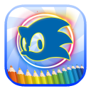 Blue Hedgehogs Coloring.