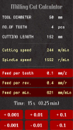 Milling Cut Calculator screenshot 5