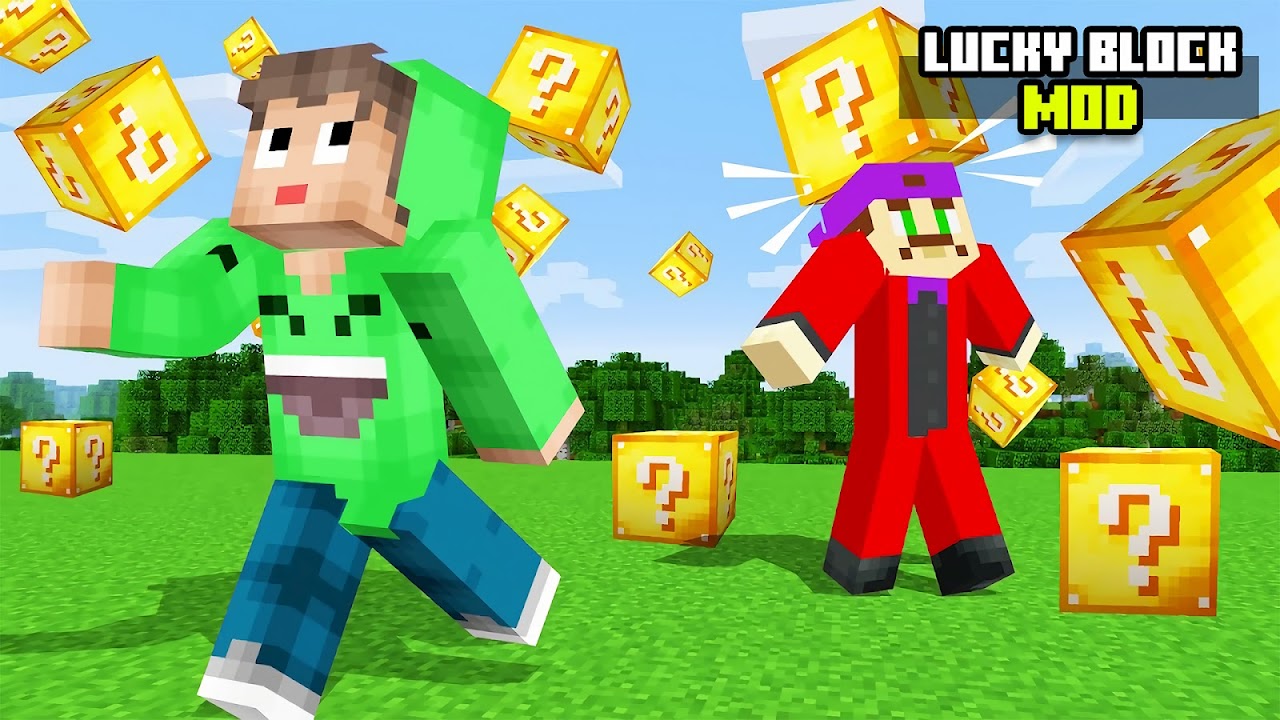 Lucky Block MOD for Minecraft PE - Lucky Race Map APK برای دانلود اندروید