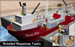 Crucero Barco Mecánico Simulador: Taller Garaje 3D screenshot 5