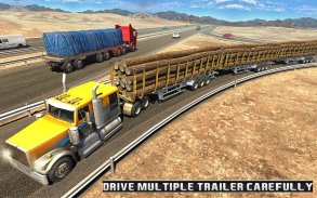 Long Trailer Truck Wood Cargo screenshot 0