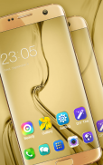 Theme for Samsung Galaxy S8: Gold wallpaper HD screenshot 0
