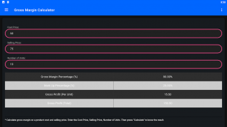 Calculadora de margen bruto screenshot 5