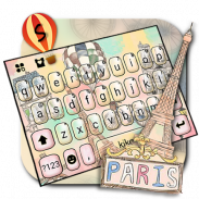 Tema Keyboard Romantic Paris H screenshot 4