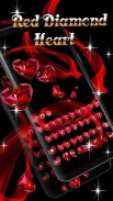 Red Diamond Heart Keyboard Theme screenshot 0