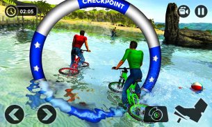 Navigatore di acqua galleggiante BMX Bicycle Rider screenshot 0