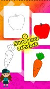 Fruits & Vegetable Coloring Book Game screenshot 0
