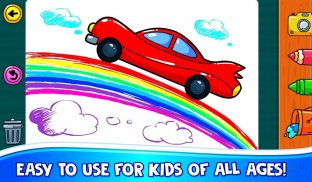 Cars Coloring Games for kids learn to draw & paint screenshot 3