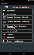 Retirement Calculator Simulato screenshot 2