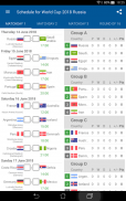 Tabela da Copa do Mundo 2018 Rússia screenshot 8