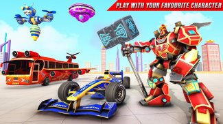 Robot boy game - flying bus screenshot 7