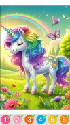 Unicorn Glitter Coloring Pages screenshot 6