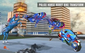 US Police Horse Robot Bike Transform Wild Cop Game screenshot 5