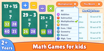 Math for Kids : Math Games