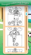 Sepakbola mewarnai buku permainan screenshot 3