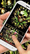 الكيبورد Gold Weed Skull screenshot 2