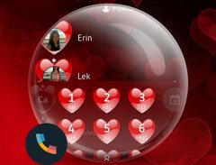 Love Red Heart Valentine Phone Dialer Theme screenshot 1