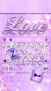 Purple Diamond Love Keyboard Theme screenshot 1