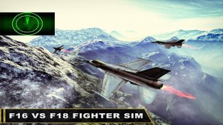 F18vF16 लड़ाकू जेट सिम्युलेटर screenshot 10