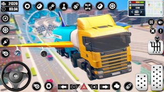 Flying Oil Tanker Truck Games screenshot 1