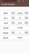 Tip Split Calculator screenshot 1