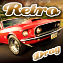 Retro Drag Racing Icon