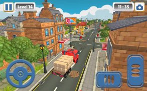 Cargo Truck Free Game: Toon Mega City Simulator 3D screenshot 0