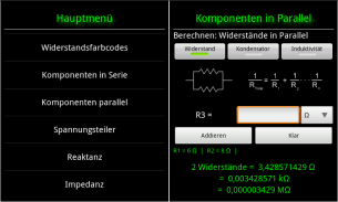 Elektronik Rechner screenshot 2