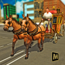 transporte de passageiros de cavalos montados Icon