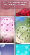 Rose Clock Live Wallpaper: Beautiful Flower Clock screenshot 2