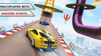 极端 坡道 汽车 特技 游戏： 新 特技 汽车 游戏类 : Ramp Car Stunt Games screenshot 3