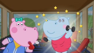 بازی های تناسب اندام: مربی Hippo screenshot 0